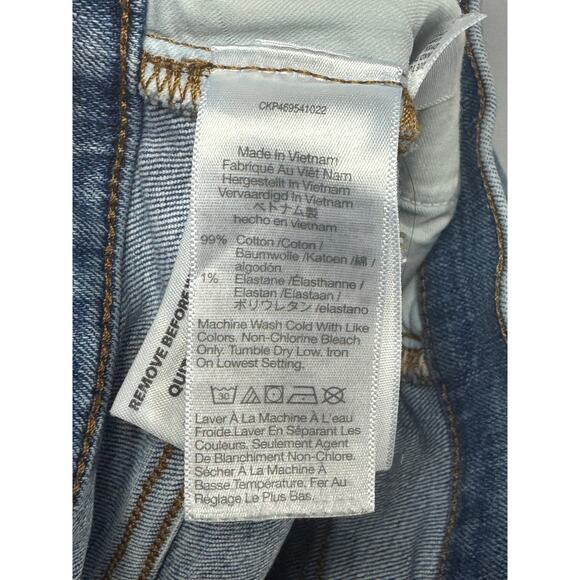 Madewell Women's Mid-Rise Raw Hem Kick Out Blue Denim Jeans - Size 23 (24x26) - Picture 6 of 7